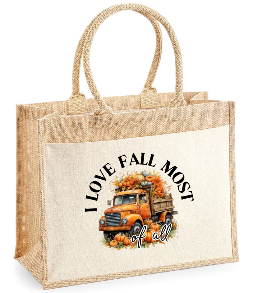 Autumn Elegance Jute Gift Bag Collection.