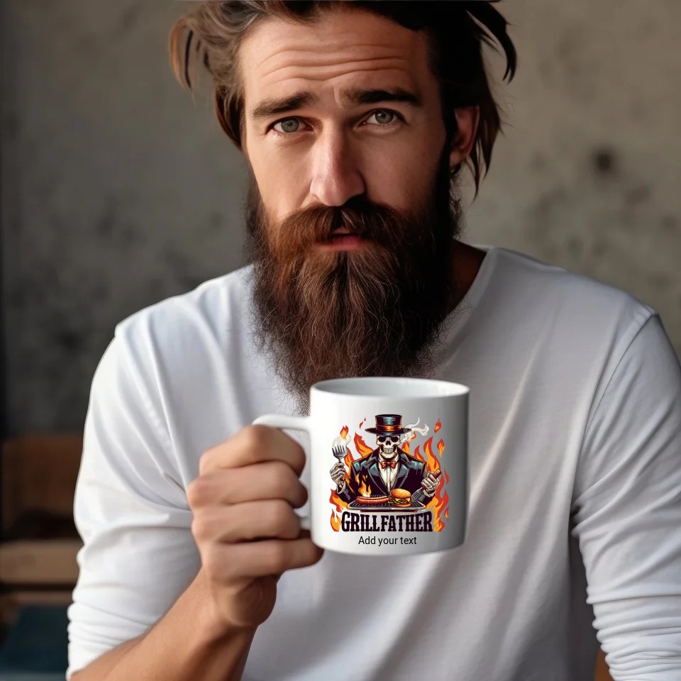 Funny Skeleton Dad Mug – 11oz White Ceramic with 17 Unique Designs to Choose From