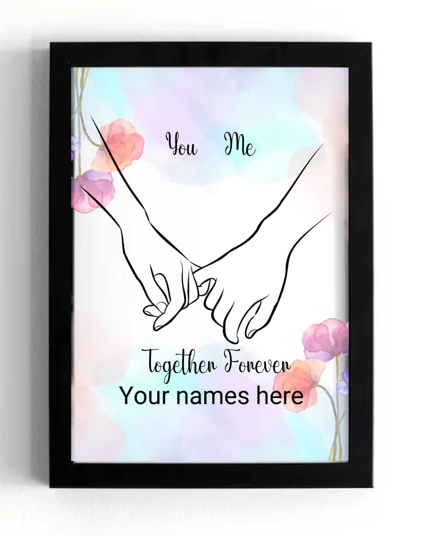 Personalised Gift for Him ,Her ,Boyfriend, Girlfriend Holding Hands