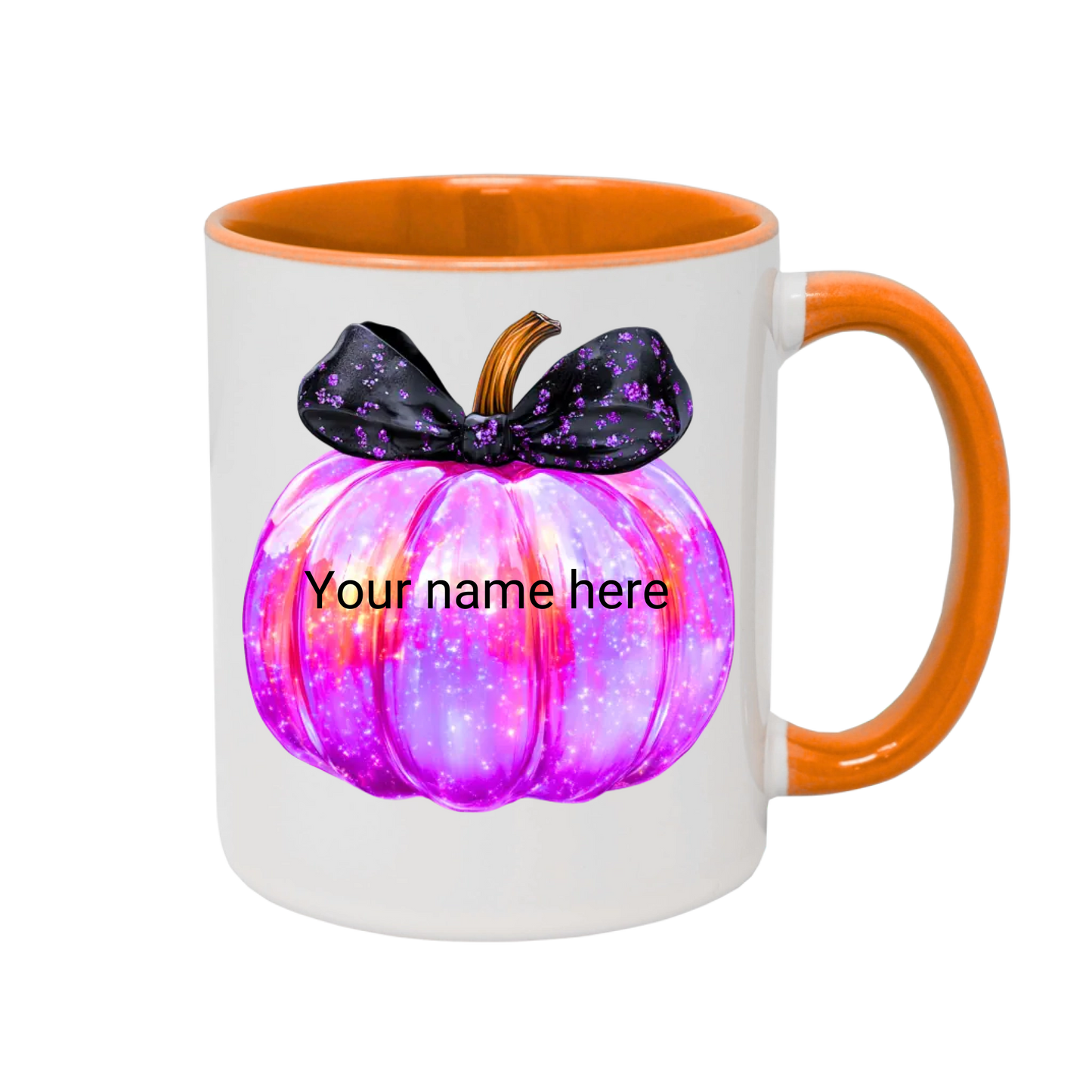 Iridescent Pumpkin Halloween Mug – Spooky Sparkle 11oz Coffee Cup, Halloween Decoration Gifts