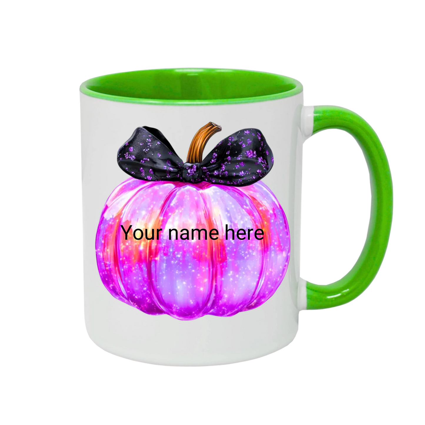 Iridescent Pumpkin Halloween Mug – Spooky Sparkle 11oz Coffee Cup, Halloween Decoration Gifts
