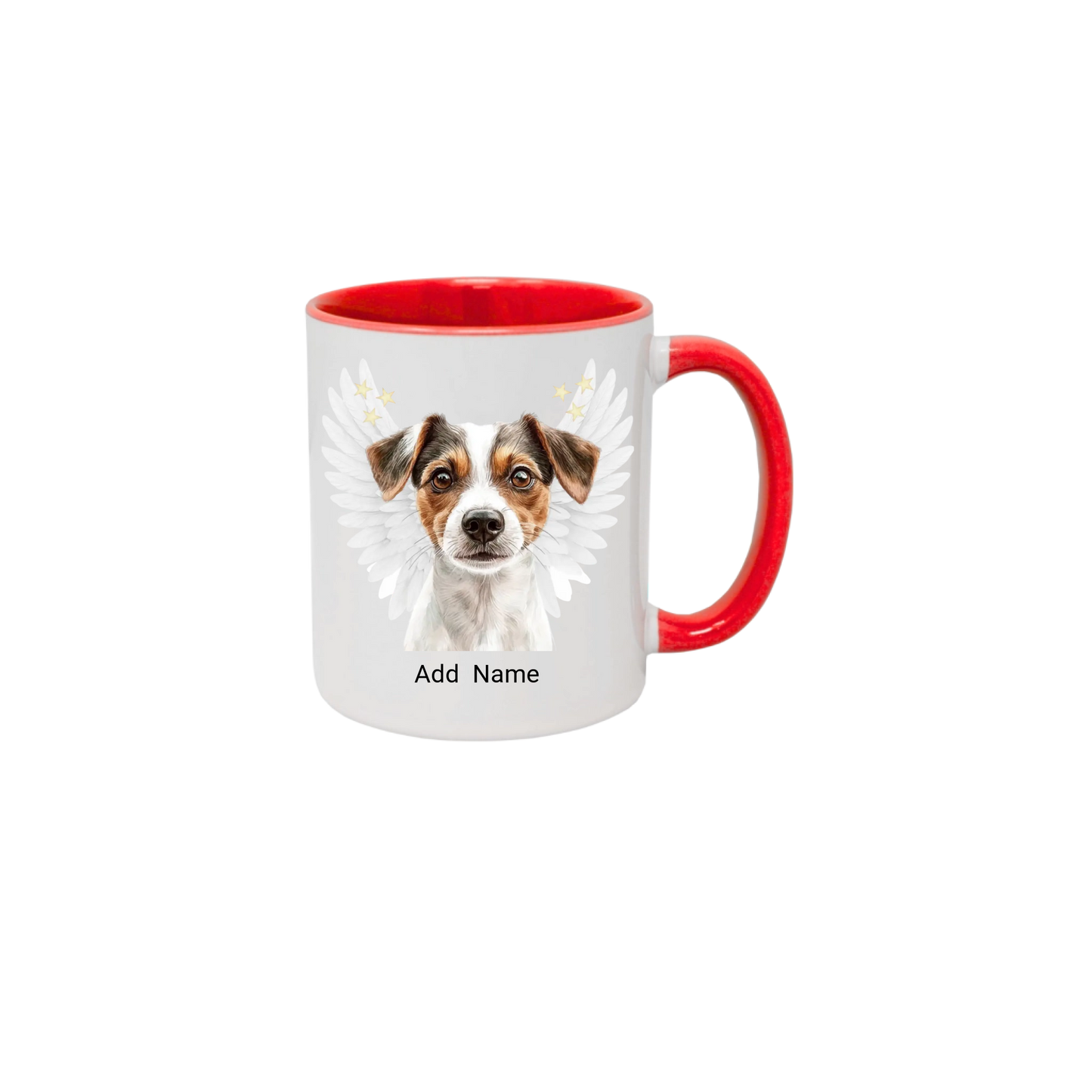 Personalised Memorial Dog Mug with Angel Wings – 61 Breeds, Pet Loss Sympathy Gift – Custom Dog Name, 11oz Ceramic