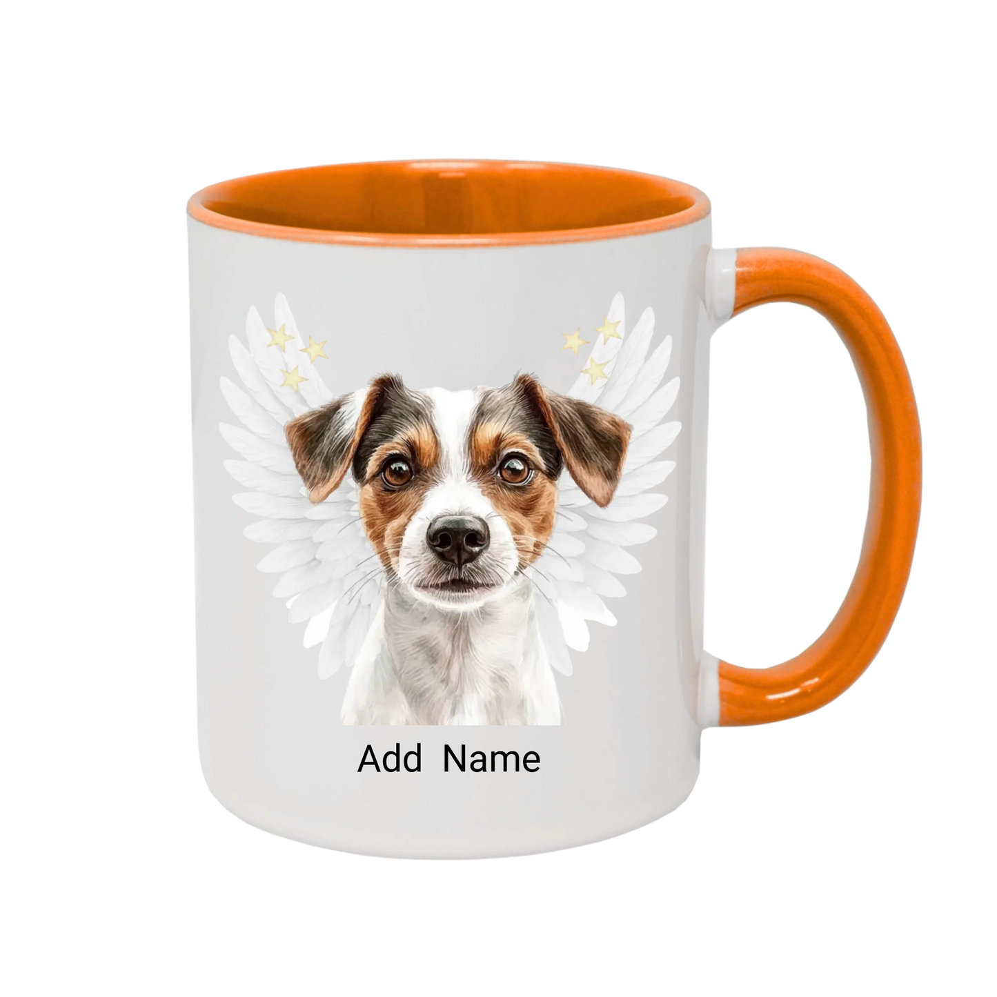 Personalised Memorial Dog Mug with Angel Wings – 61 Breeds, Pet Loss Sympathy Gift – Custom Dog Name, 11oz Ceramic