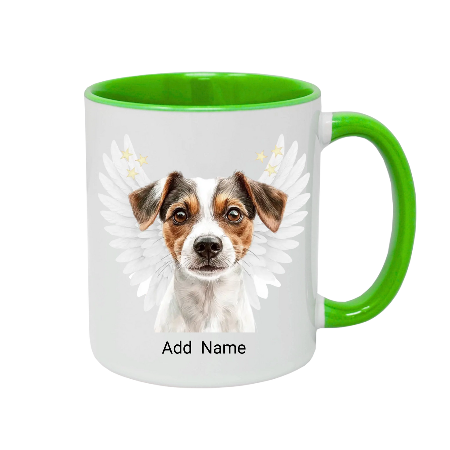 Personalised Memorial Dog Mug with Angel Wings – 61 Breeds, Pet Loss Sympathy Gift – Custom Dog Name, 11oz Ceramic