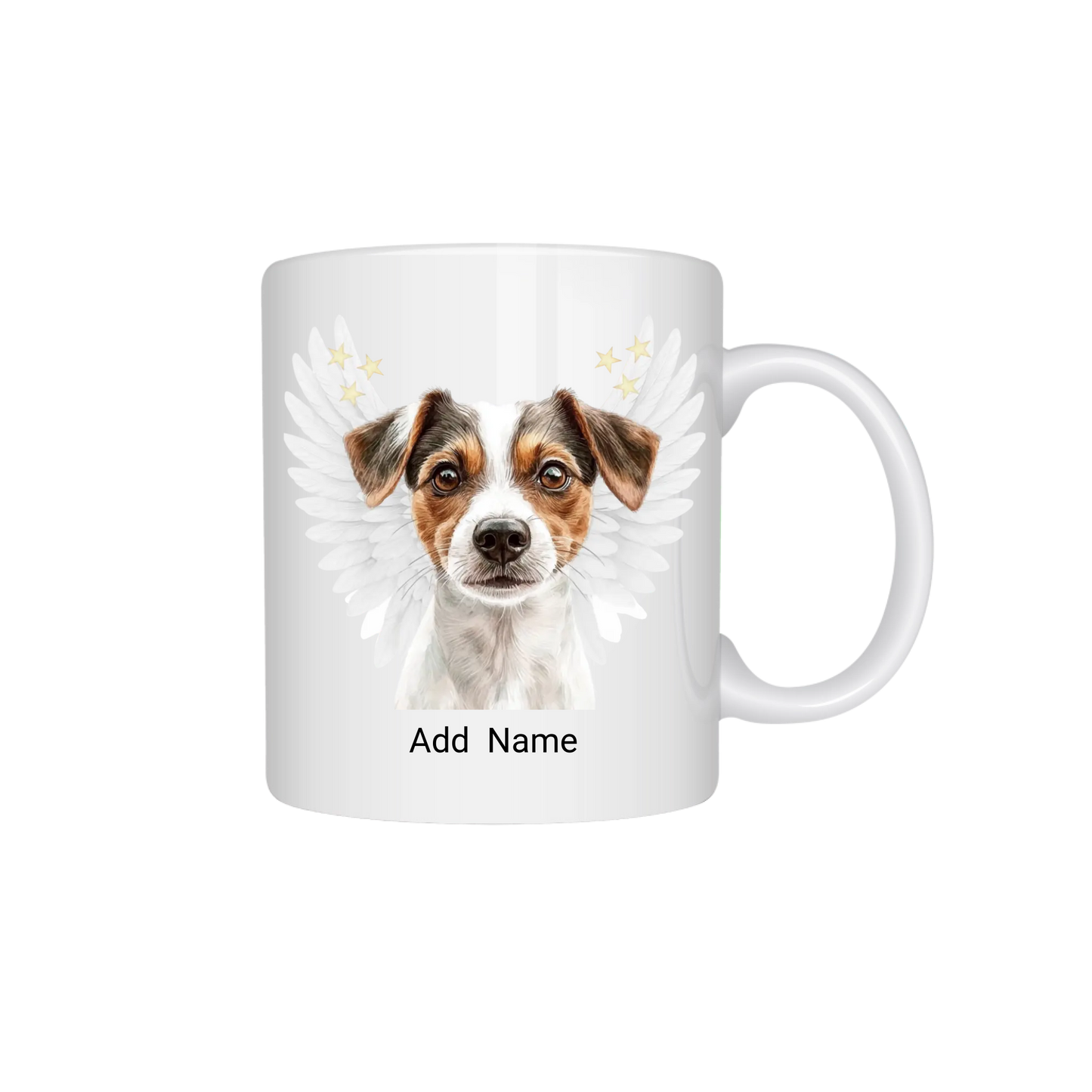 Personalised Memorial Dog Mug with Angel Wings – 61 Breeds, Pet Loss Sympathy Gift – Custom Dog Name, 11oz Ceramic