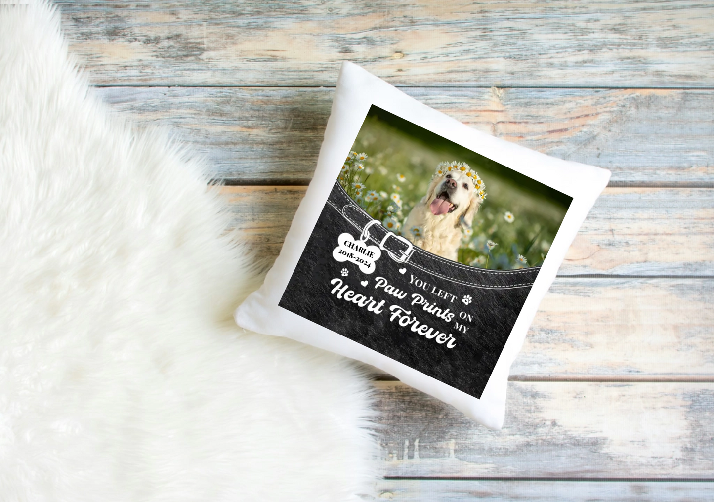Personalised Dog Memorial Cushion Cover