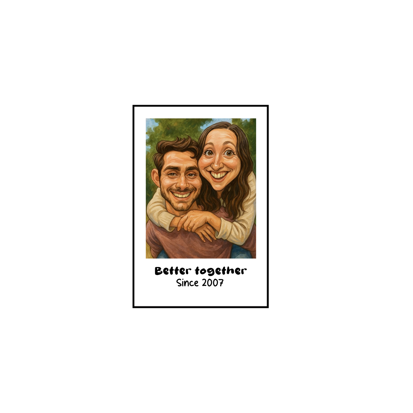 Personalised Wall Art Print Couple