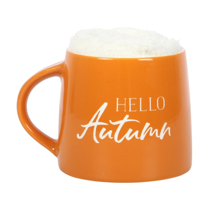 Hello Autumn Mug And Sock Set