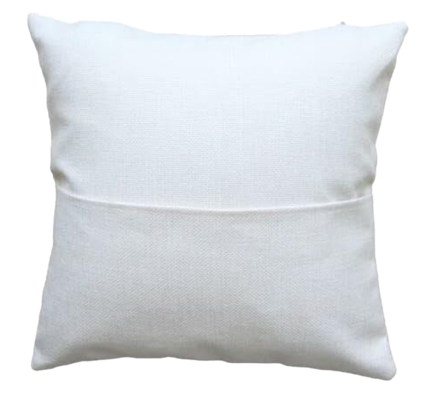 Personalised cushion cover with pocket .