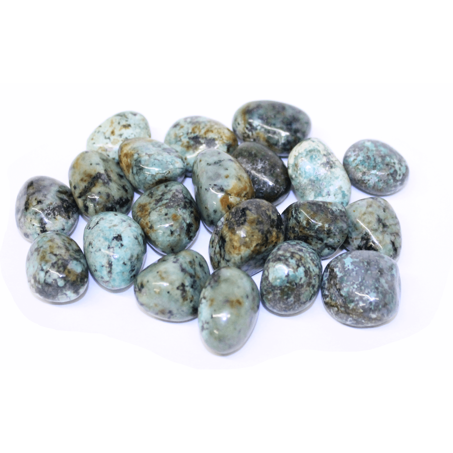 African Turquoise Polished Tumblestone Healing Crystals