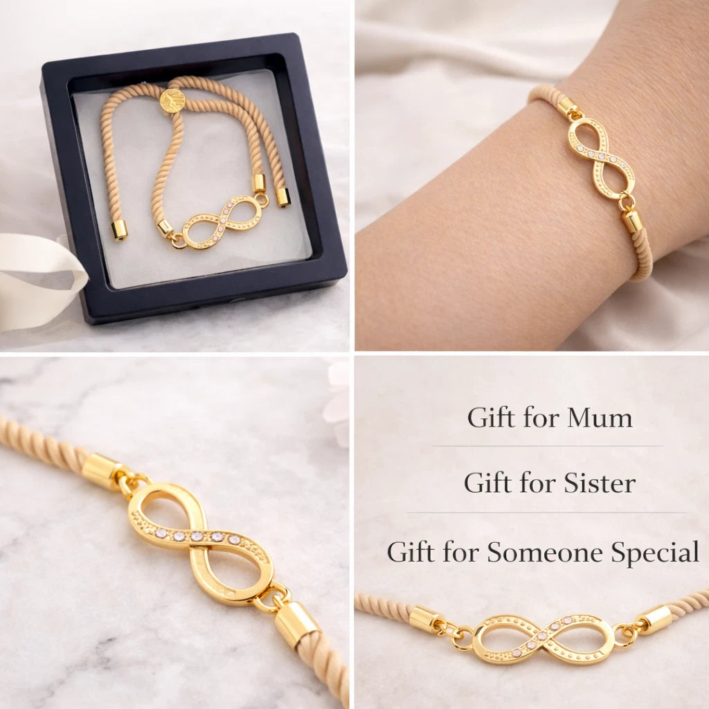 Infinity Bracelet Gift for Mum, Sister, Friend,Love-Adjustable, Floating Display