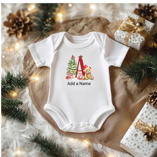 Personalised Baby First Christmas Bodysuit , A to Z Flopsi Design