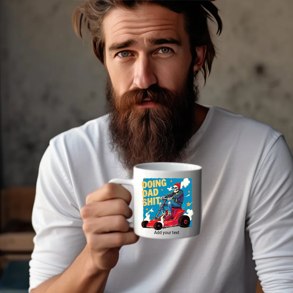Funny Skeleton Dad Mug – 11oz White Ceramic with 17 Unique Designs to Choose From