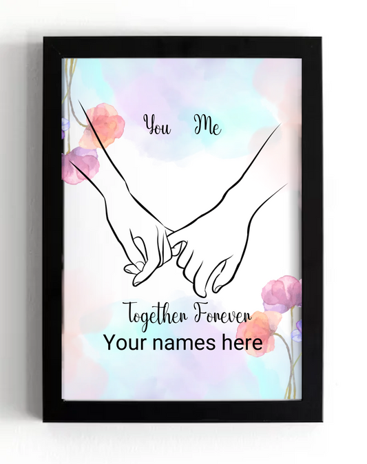 Personalised Gift for Him ,Her ,Boyfriend, Girlfriend Holding Hands