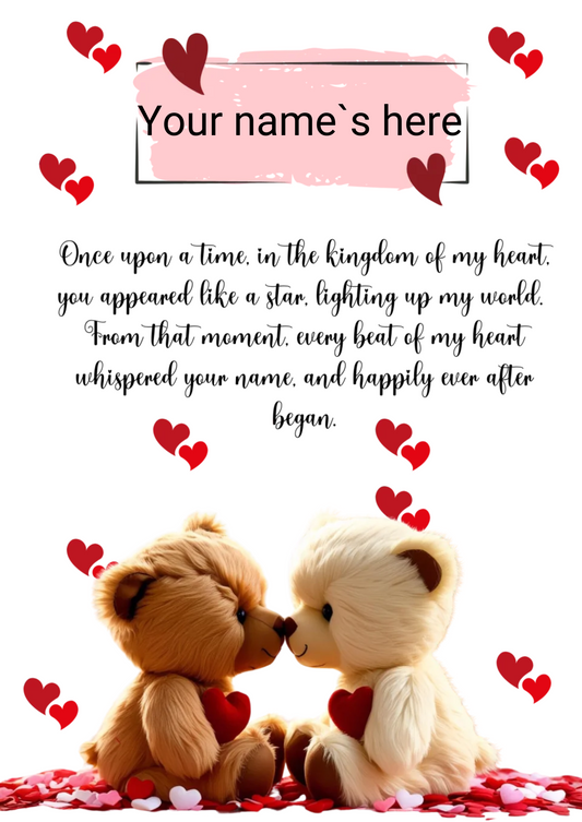 Personalised Valentine’s Love Letter