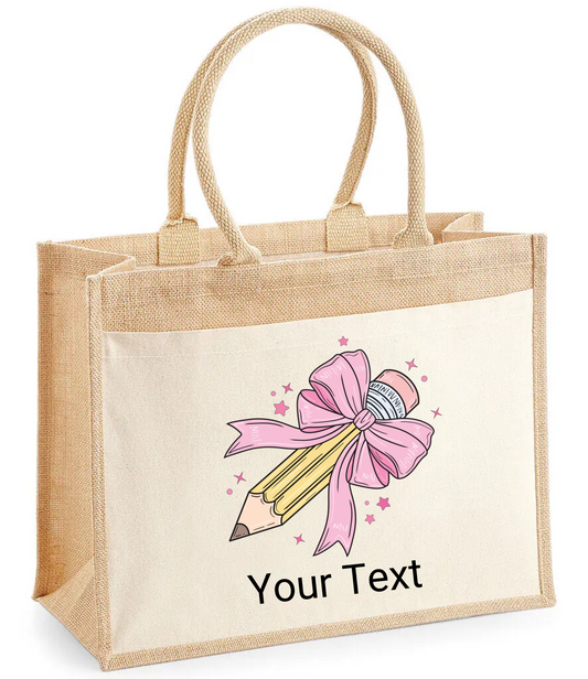 Personalised Tote Bag for Teacher – Custom Name Gift