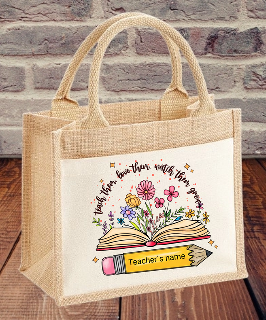 Personalised Bag with Front Pocket – Custom Teacher Gift