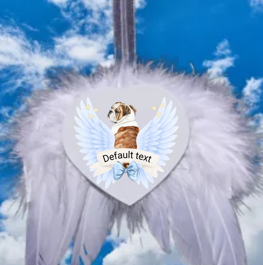 Personalised Hanging Dog Memorial with Wings – Choose Your Dog Breed & Custom Name