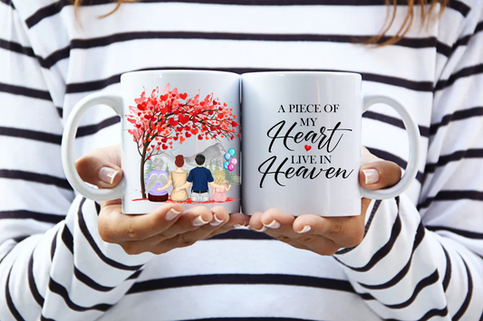🕊️ Personalised Memorial Mug – Custom Clipart Family Tribute – 11oz Ceramic Keepsake