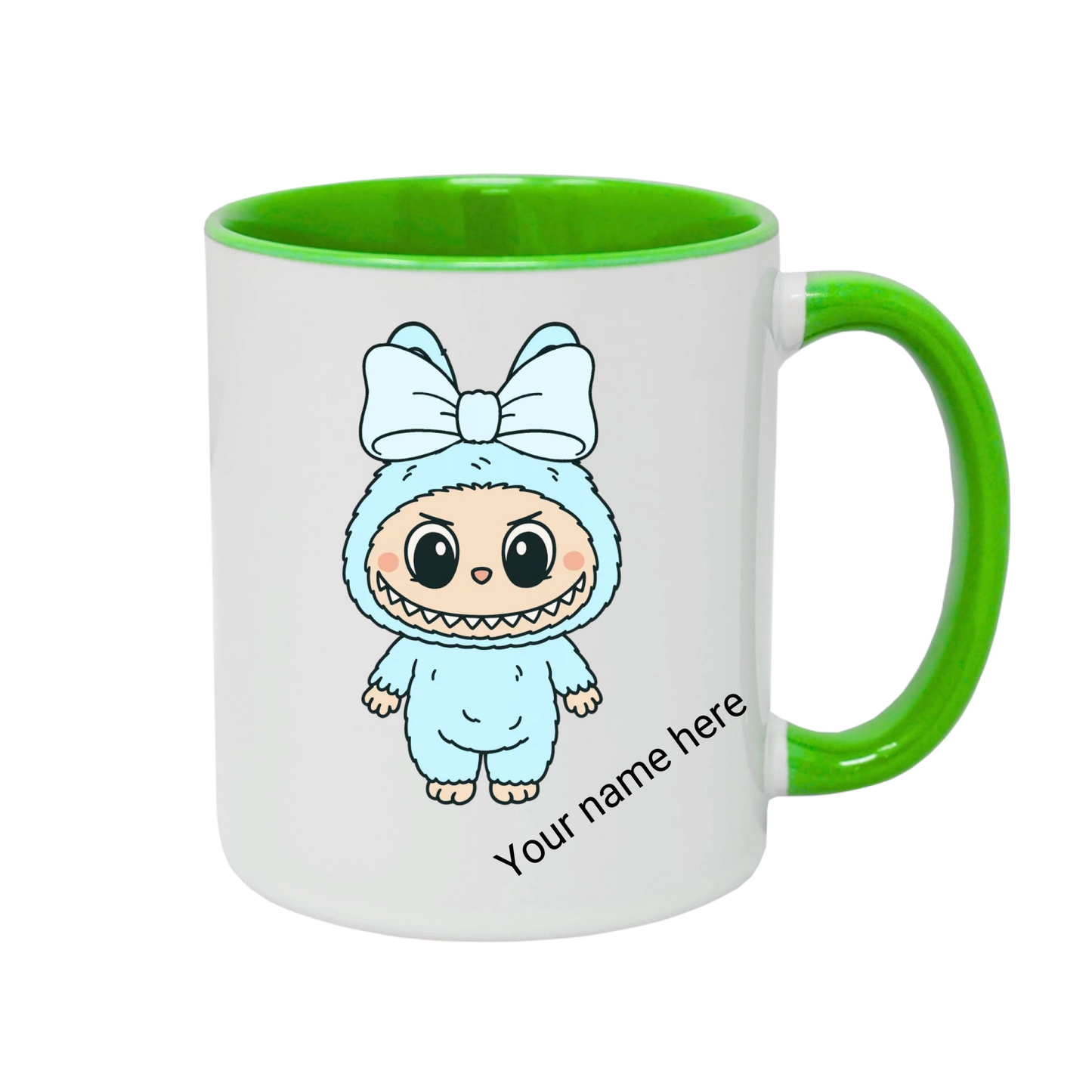 Personalized Monster Mug – Custom Name 11 oz  – Cute  Gift for Kids & Adults