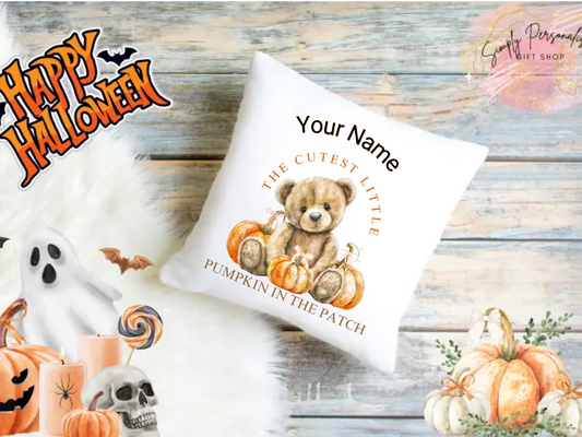 Trick Or Treat Halloween Cushion Cover Pillow Spooky Ghost Pumpkin Scary Joke.1