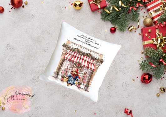 Personalised Christmas Pillow Cover – Festive Home Décor Cushion Case