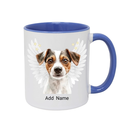 Personalised Memorial Dog Mug with Angel Wings – 61 Breeds, Pet Loss Sympathy Gift – Custom Dog Name, 11oz Ceramic