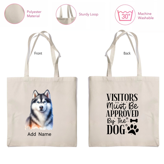 Personalised Dog Tote Bag – Custom Name, Dog Design & Quote