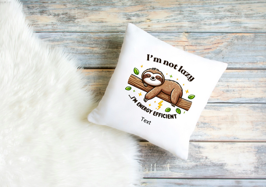 Personalised Sloth Pillow Cover – Custom Name & Sloth Design (40 x 40 cm)