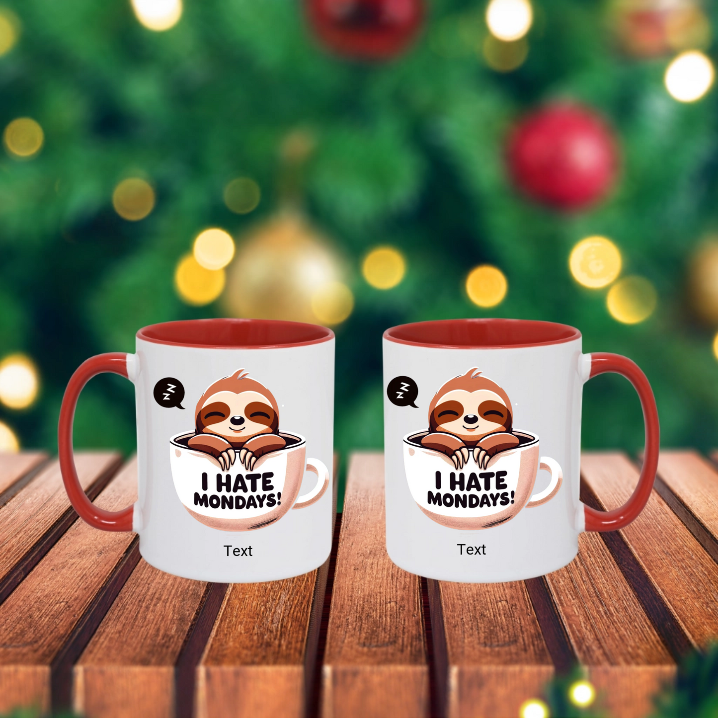 Personalised Sloth Mug – Custom Name Option