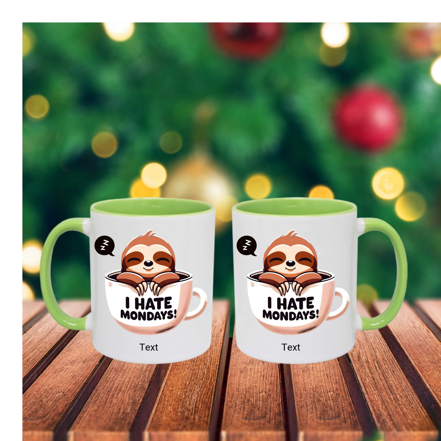 Personalised Sloth Mug – Custom Name Option
