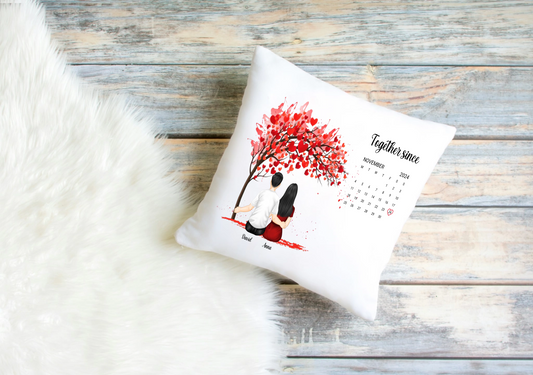 Personalised Couple Cushion Cover – Together Since