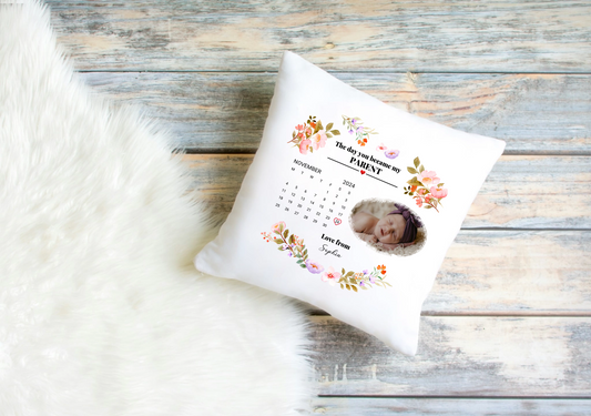 Personalised Baby Cushion Cover – Birth Announcement