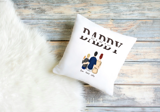 Personalised Cushion Cover – Family (Daddy Edition)