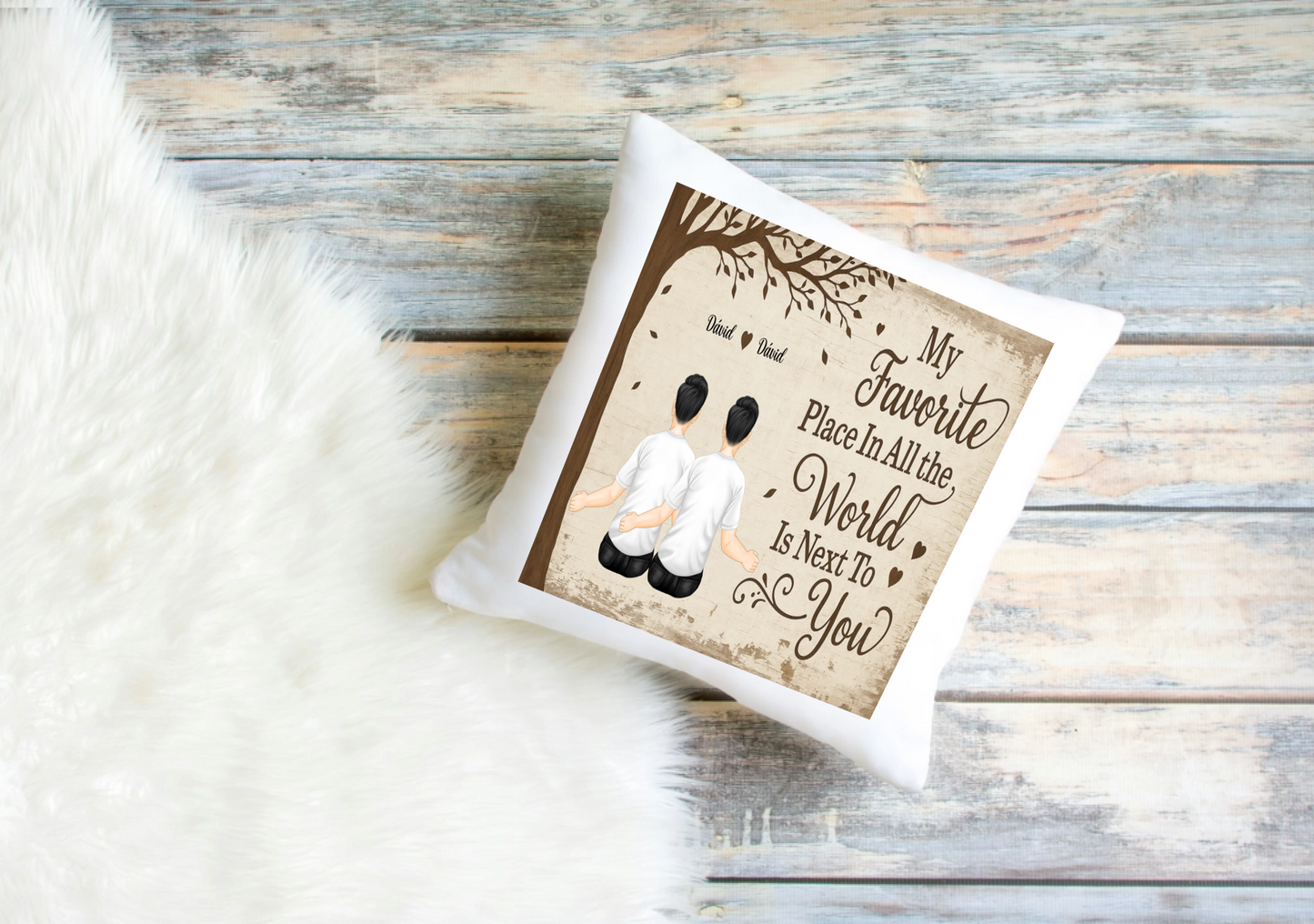 Love #1 - Personalised Couple Cushion Cover – Designed Your Way