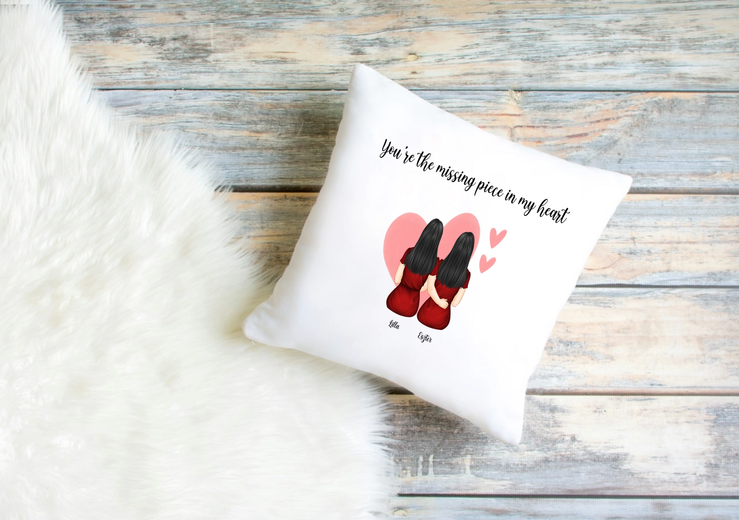 Couple #1 - Personalised Couple Cushion Cover – Custom Clip Art Design