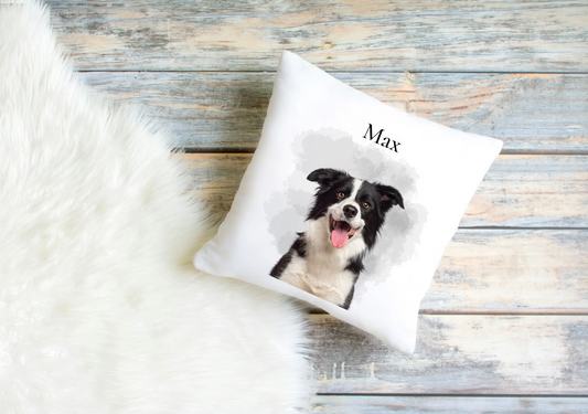 Personalised Dog Photo Cushion Cover – Upload Your Own Picture