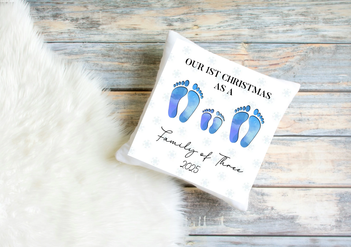Personalised Family Feet Cushion Cover – Custom Clip Art Design