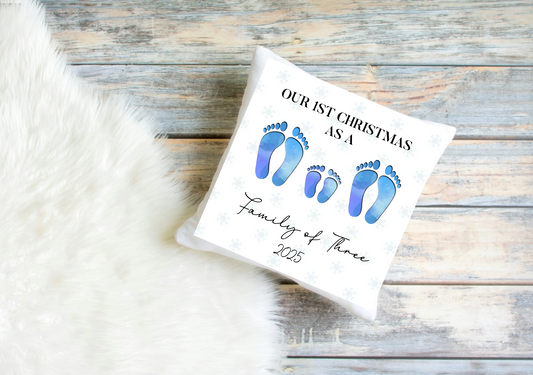 Personalised Family Feet Cushion Cover – Custom Clip Art Design