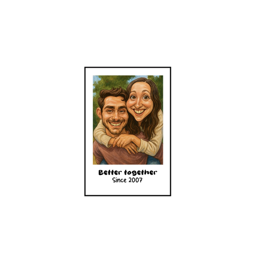 Personalised Wall Art Print Couple