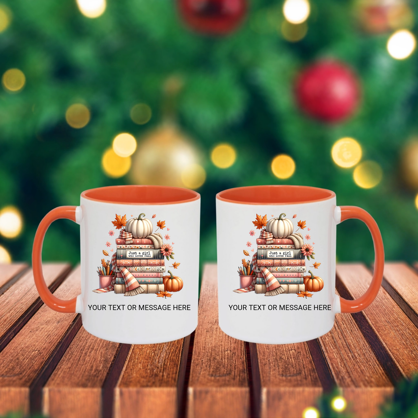 Personalised Books Mug – Custom Text Book Lover Gift, 11oz Coloured Mug