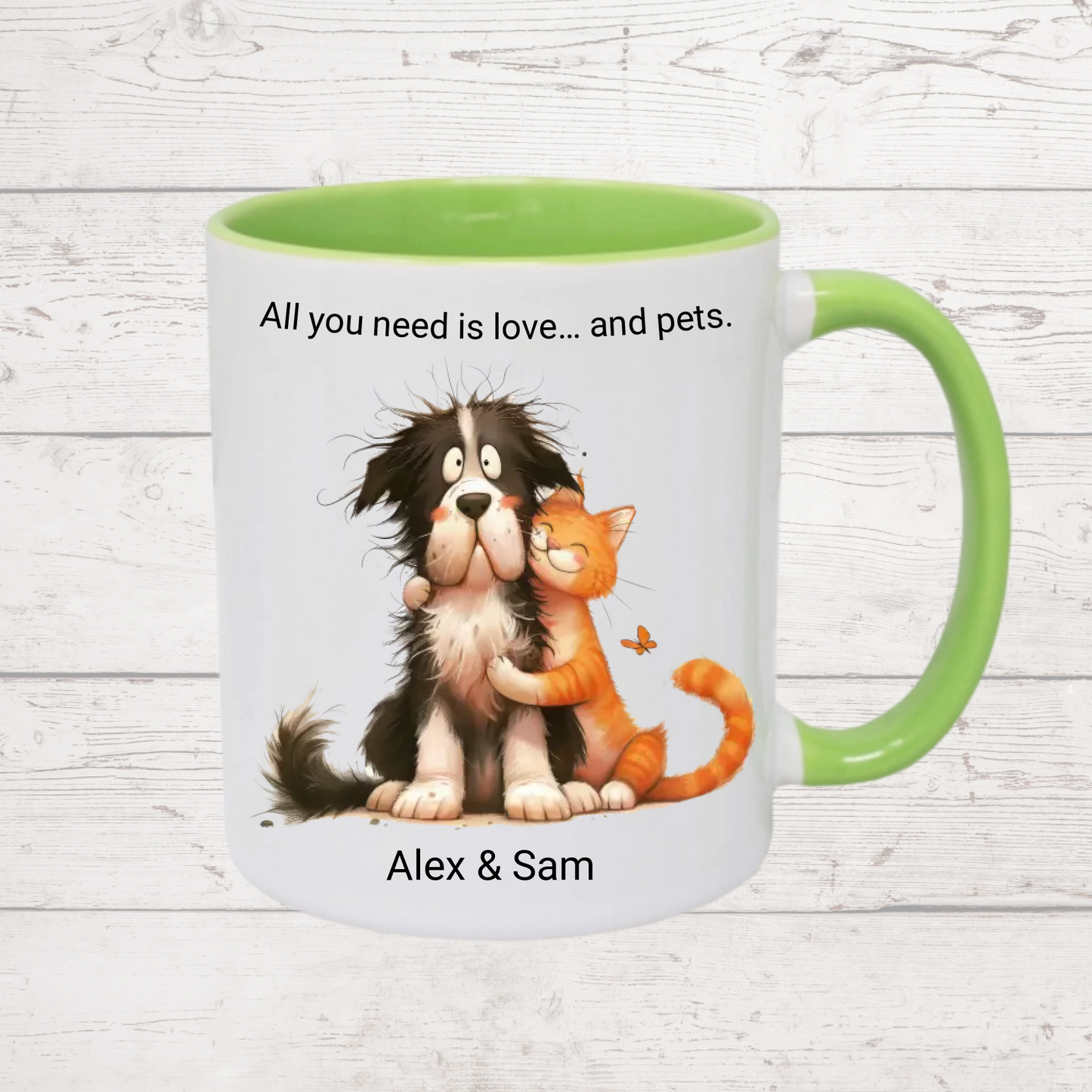 Best Friends With Paws Mug, premium ceramic mug - perfect as a Cat Lover Gift, Dog Lover Mug, birthday gift, best friend mug.