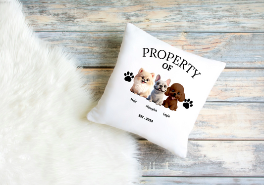 Best Friends With Paws Cushion Cover – Premium Personalised Dog Design, 40 × 40 cm, Perfect Dog Lover Gift
