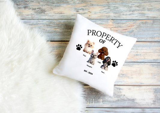 Best Friends With Paws Cushion Cover – Premium Personalised Dog Design, 40 × 40 cm, Perfect Dog Lover Gift