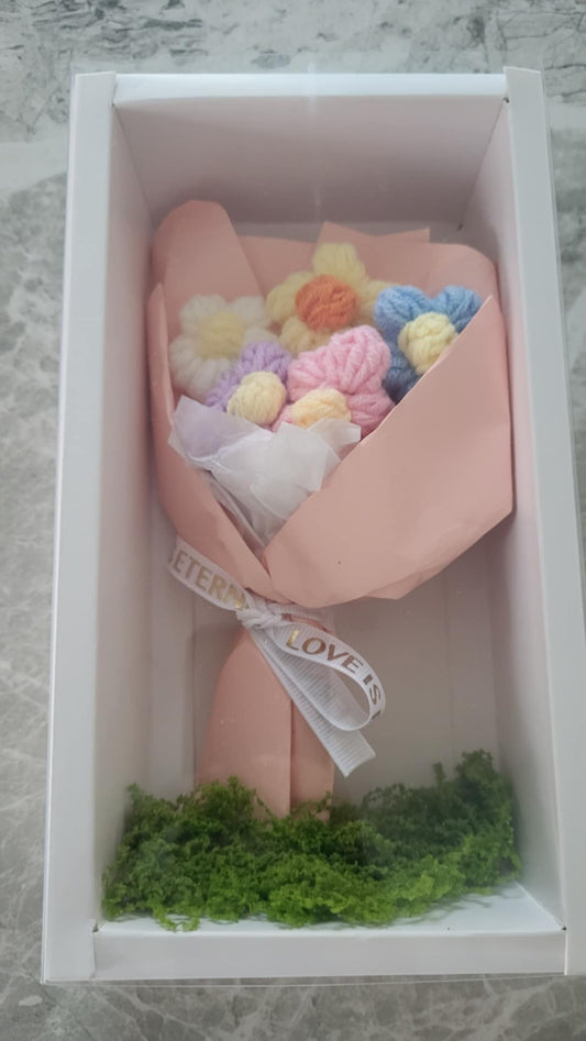 Handmade Crochet Flower in Gift Box – 22cm