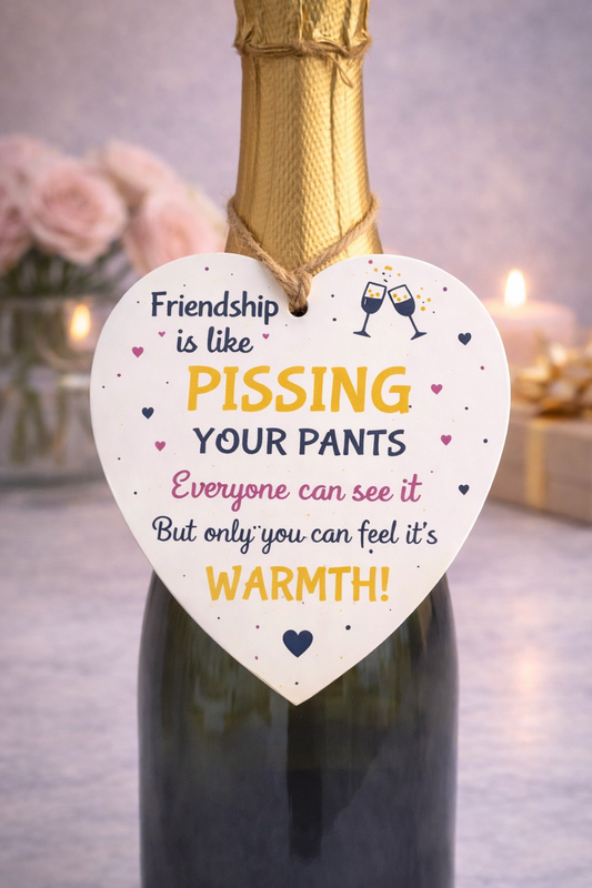 Funny Friendship Heart Tag – Best Friend Gift