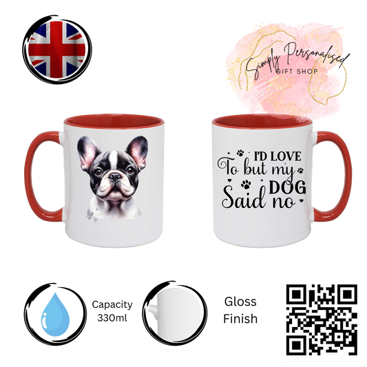 Personalised Dog Design Mug Gift for Dog Lovers, Pet Owner  Custom Quote & Name
