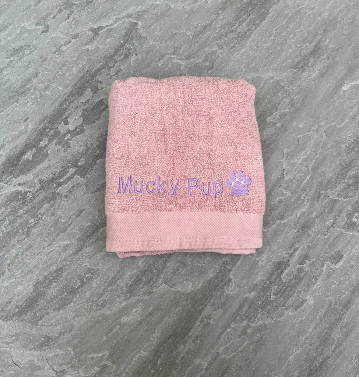 'Mucky Pup' Embroidered Pet Towel - Lots Of Colours