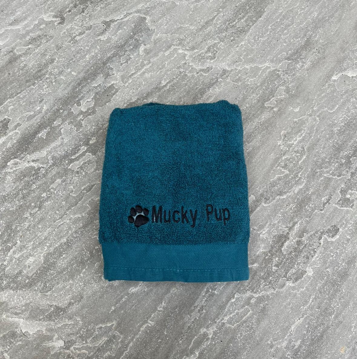 'Mucky Pup' Embroidered Pet Towel - Lots Of Colours