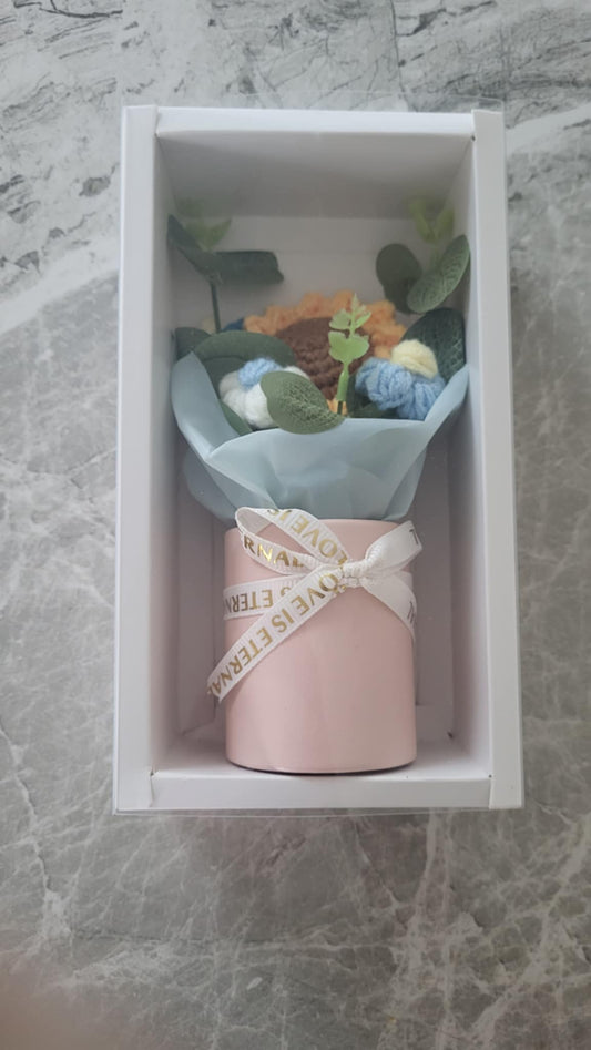 Handmade Crochet Sunflower in Gift Box – 22cm